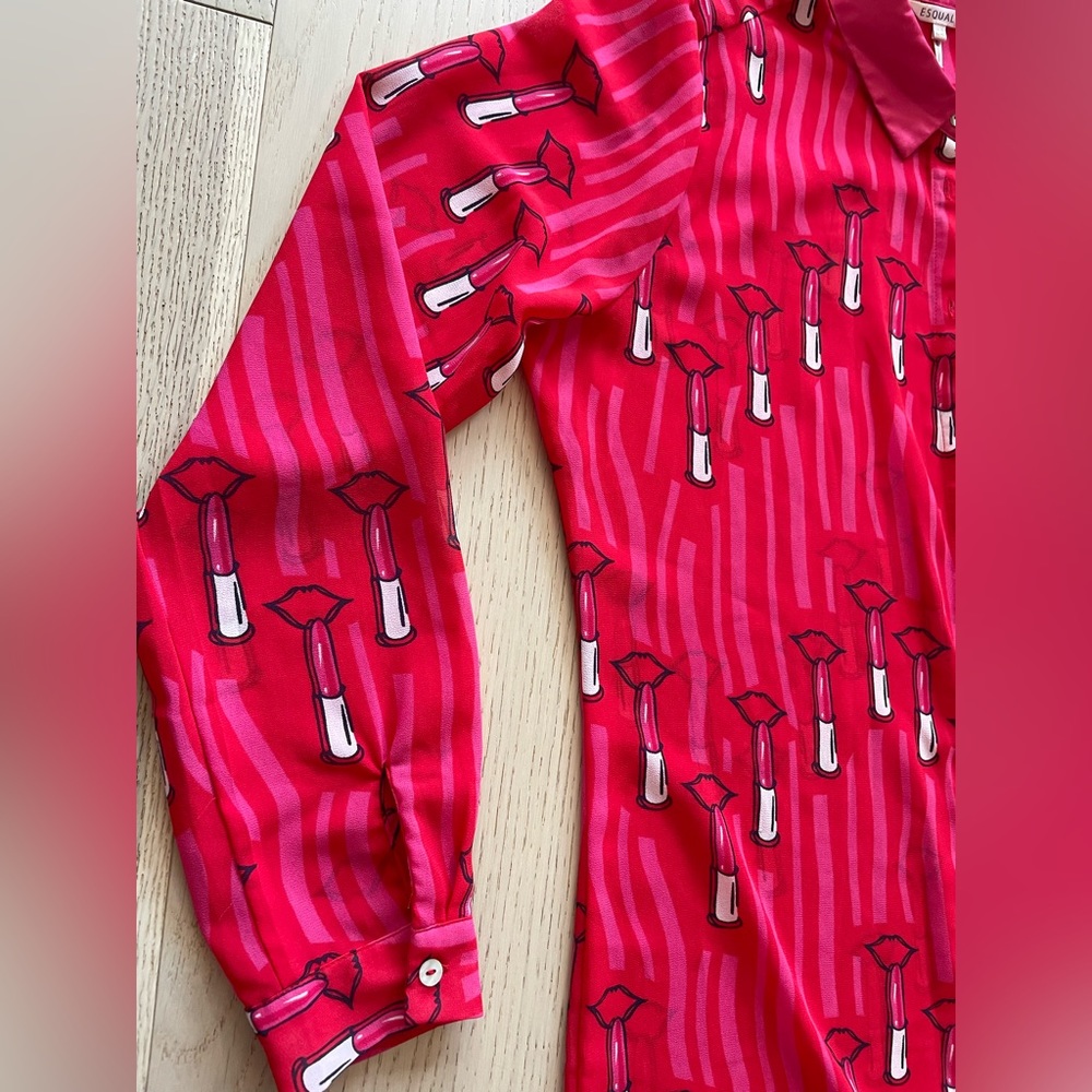 ESQUALO Red Patterned Blouse - Picture 6 of 9